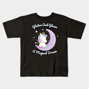 Whimsical Night: Glisten and Gleam- A Magical Dream Kids T-Shirt